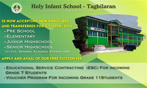 holy infant school tagbilaran|Calling all Students .